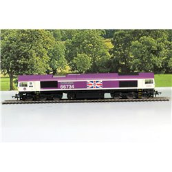 Hornby R30332 Class 66 GBRf Co-Co 'Platinum Jubilee' No.66734 Diesel Locomotive. DCC Fitted. Used. OO Gauge 