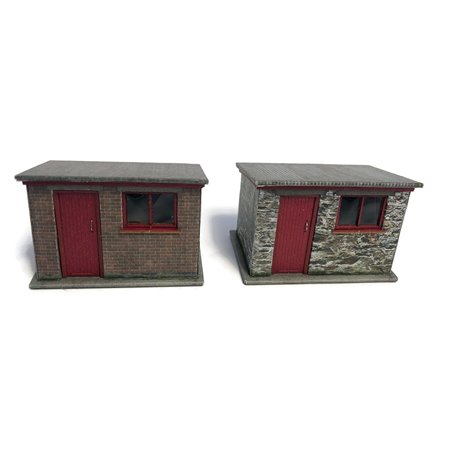 Small Brick/Stone Lineside Huts/Sheds (Pack of 2) 