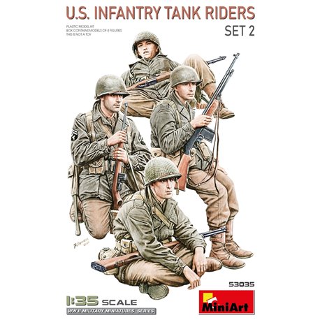 U.S. Infantry Tank Riders. Set 2 - 1:35 model kit