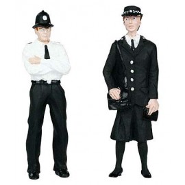 G scale (Garden) Police & Security Staff(2) One Man One Woman by Bachmann