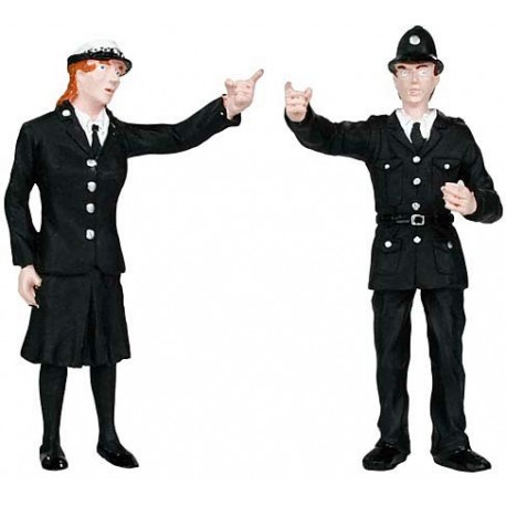 G scale (Garden) Police & Security Staff(2) One Man One Woman by Bachmann