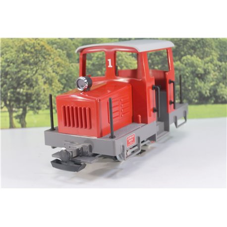 LGB 92090LGB LB 0-4-0 diesel shunter in red of the Lehmann Bahn. Used. G Gauge 