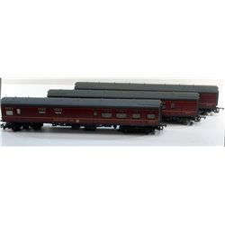 A Set of three Lima Maroon Coaches . Used. OO Gauge 