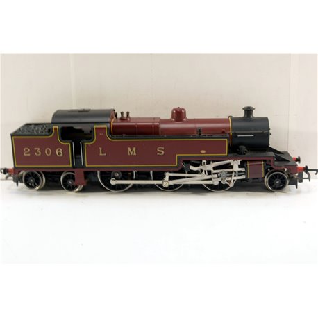 Hornby R055 Class 4P 2-6-4T 2306 in LMS Maroon. Used. OO Gauge 