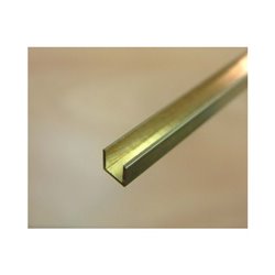 Brass U channel 1mm x 1mm
