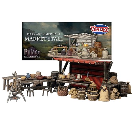 Market Stall (Medieval & Dark Ages) - 1:56 scale model kit