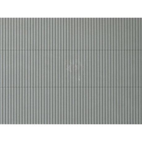HO Plastic sheet 200x100mm - (2) Industrial cladding grey
