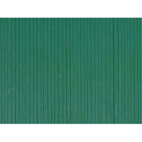 HO Plastic sheet 200x100mm - (2) Wooden planks - green