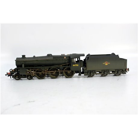 Hornby R2258 Class 5MT "Black 5" 4-6-0 44781 in BR black with late crest - weathered. Used. OO Gauge 