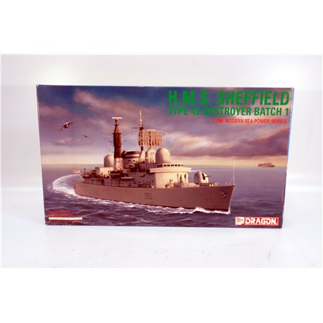 1/700 Dragon HMS Sheffield. Type 42 Destroyer. Second Hand Complete