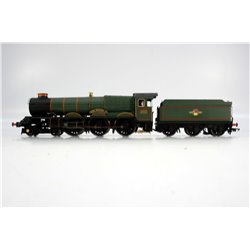 Hornby R3409 Class 6000 King 4-6-0 6002 "King William IV" in BR Green with late crest. Used. OO Gauge 