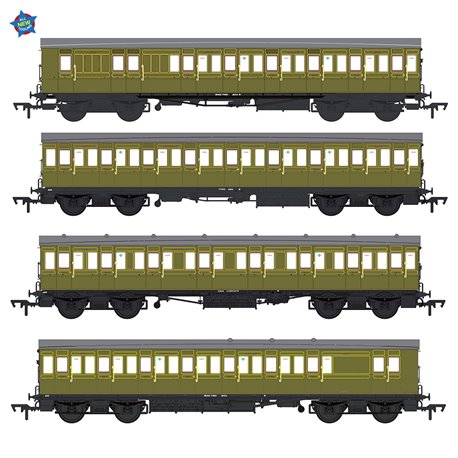 LBSCR 54ft 'Isle of Wight' 4-Coach Pack SR Maunsell Green