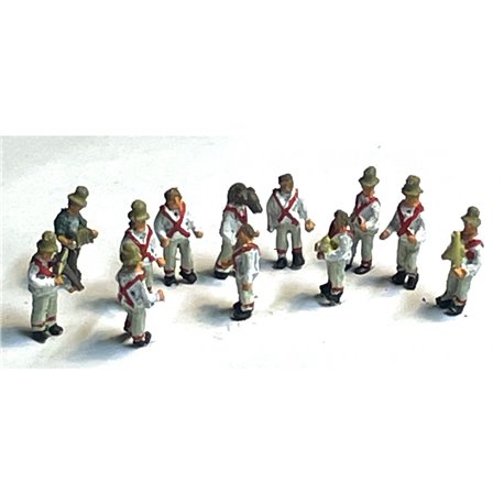 12 x Morris Dancers (N Scale 1/148th) Unpainted Kit