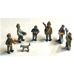 Hunting / Farming Figs (N Scale 1/148th) Unpainted Kit