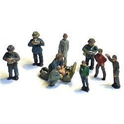 Loco Spotters & Children (N Scale 1/148th) Unpainted kit
