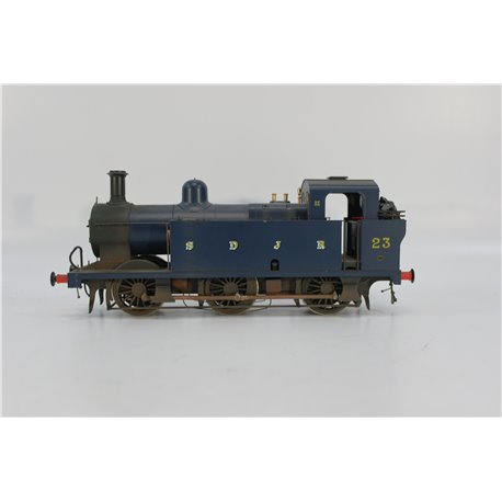 Dapol 7S-026-003D Class 3F 'Jinty' 0-6-0T 23 in S&DJR Prussian blue Weathered - DCC sound fitted . Used. O Gauge 