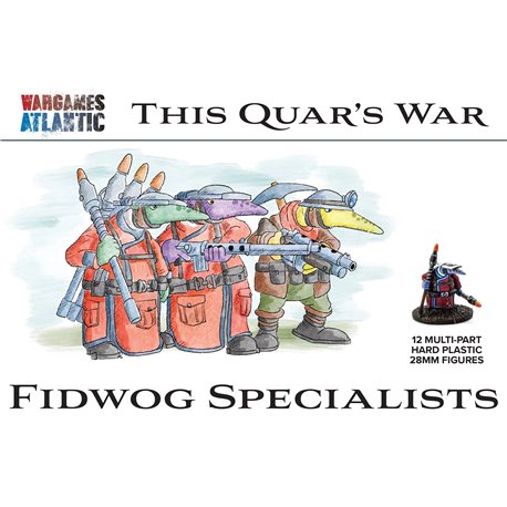 Quar Fidwog Specialists (x12) - plastic 1:56 figures kit