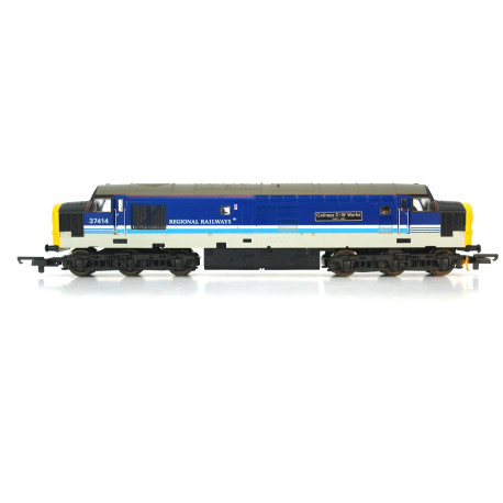 Lima L204817 Class 37 37414 'Cathays C&W Works 1846-1993' in Regional Railways livery - Limited edition of 850. Used. OO Gauge