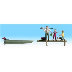 Family Fishing, with figure, not floatable