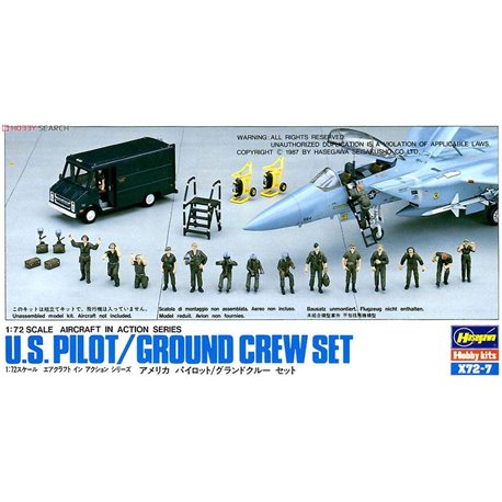 U.S Pilot & Ground Crew Set - 1:72 scale plastic kit