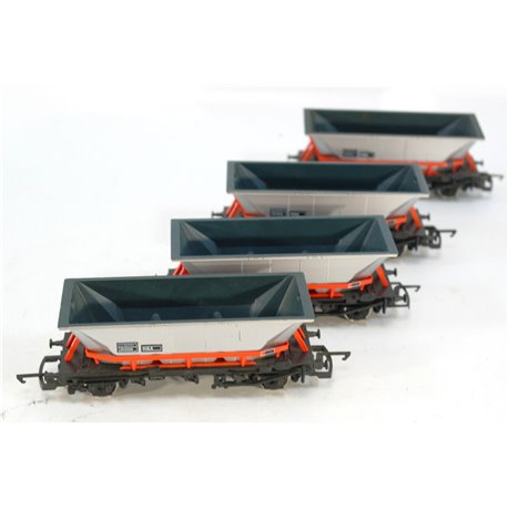 4 X Hornby R249 MGR HAA coal hopper wagons . Used. OO Gauge 