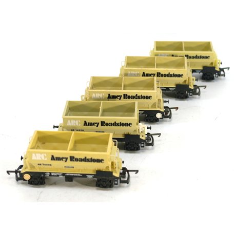 5 X Lima 5636 ARC Amey Roadstone wagon,. Used. OO Gauge 