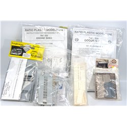 A Selection of unfinished rail-related plastic Kits in OO Gauge . Used. OO Gauge 