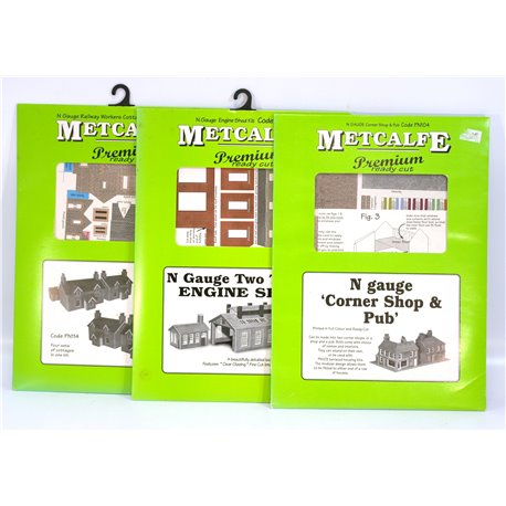 A Selection of Three N Gauge Metcalfe Kits. Used