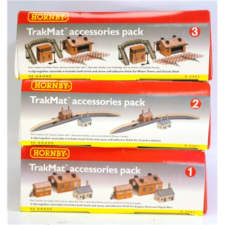 Hornby Trakmat Accessories Pack. Nos 1,2 and 3 . Used. OO Gauge 