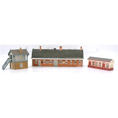 A set of Three Resin Station Buildings , Used. OO Gauge
