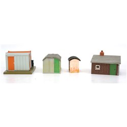 A Set of Four Small Resin Skaledale Railway Buildings . Used. OO Gauge 