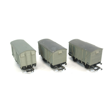 A Set of Three Dapol Wagons in BR Grey. OO Gauge USED