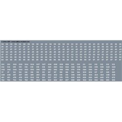 BR blue number sheet