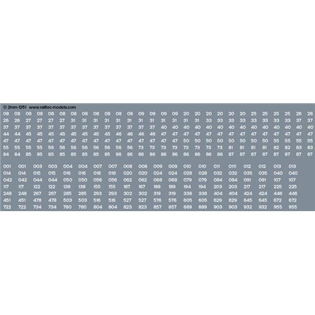 BR blue number sheet