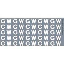 GWR 16" GW brandings for freight vehicles