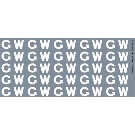 GWR 16" GW brandings for freight vehicles