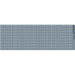 White Gill Sans scale 6" numbers for O gauge