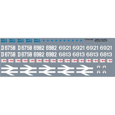 BR green class 37 number & detail
