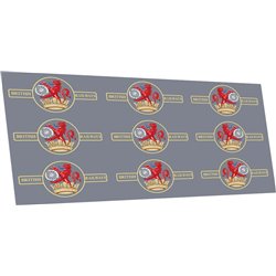 BR late crest lion & wheel (ferret & dartboard): L&R