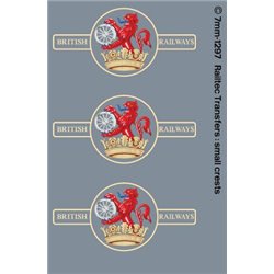 BR late crest lion & wheel (ferret & dartboard): small x 3