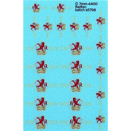 BR late crest ferret & dartboard (small & large)