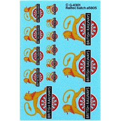 BR early crest lion & wheel totem: medium / small