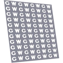 GWR 25" GW brandings for freight vehicles (1904-1921)