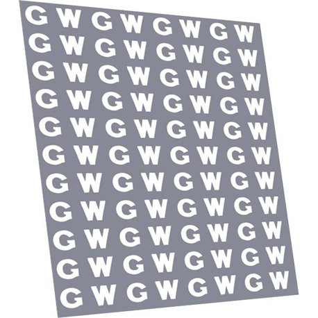 GWR 25" GW brandings for freight vehicles (1904-1921)