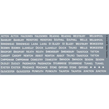 GWR Toad brake van allocation names