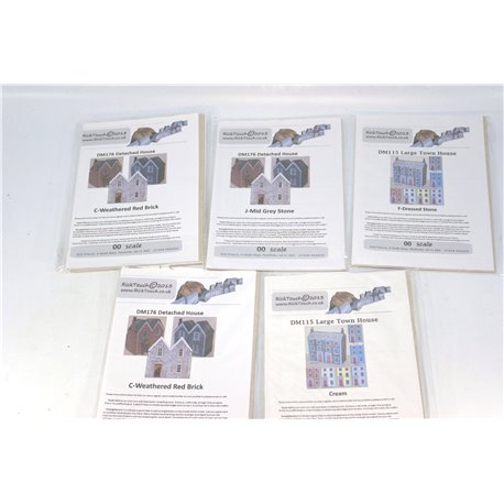 A Selection of Rick Touch Card Buildings.OO Gauge Used 