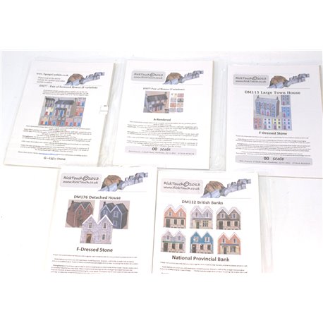 A Selection of Rick Touch Card Buildings. OO Gauge Used 