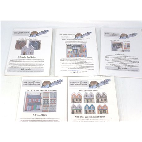A Selection of Rick Touch Card Buildings. OO Gauge Used 