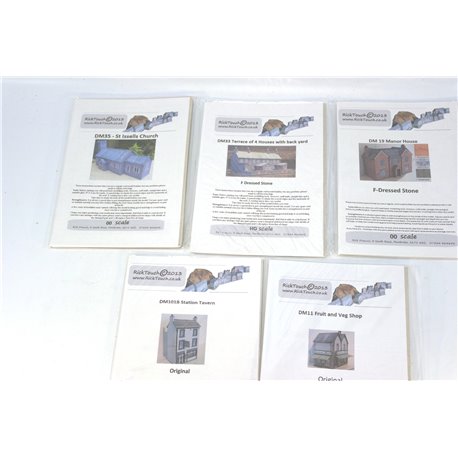 A Selection of Rick Touch Card Buildings. OO Gauge Used 