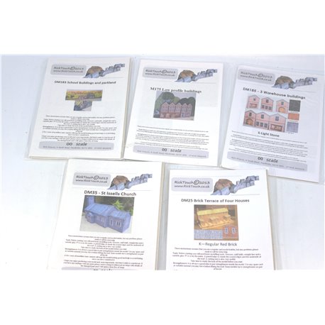 A Selection of Rick Touch Card Buildings.OO Gauge Used 